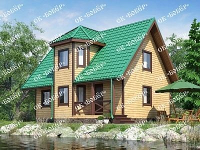 Эркерный дом из бруса 7х9